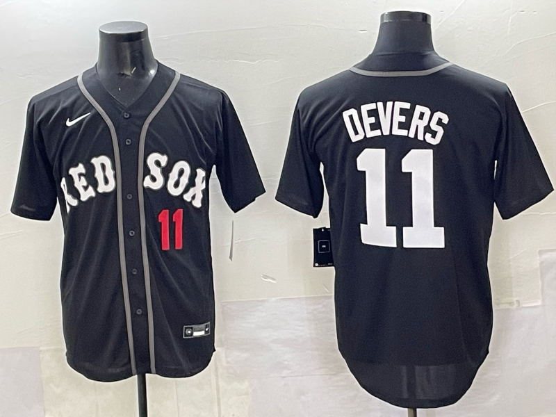 Men Boston Red Sox #11 Devers black 2025 Nike MLB Jersey 009
